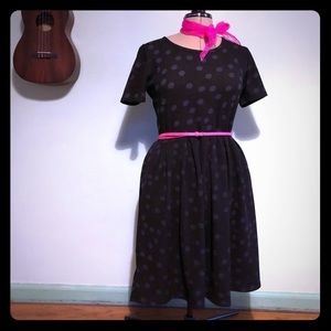 Black & Gray Polkadot Amelia Lularoe
